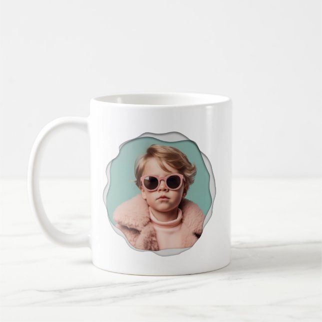 Älskar dig mormor Modernt foto Kaffemugg (Vänster)