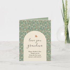 Älskar dig mormor Sage Green mors dag Helgkort
