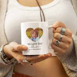 Älskar dig moster hjärta foto kaffemugg