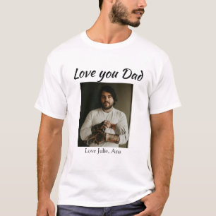 älskar dig pappa fadersdag lägg till foto namn enk t shirt