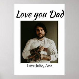 älskar dig pappa fars dag lägg till foto namn enke poster