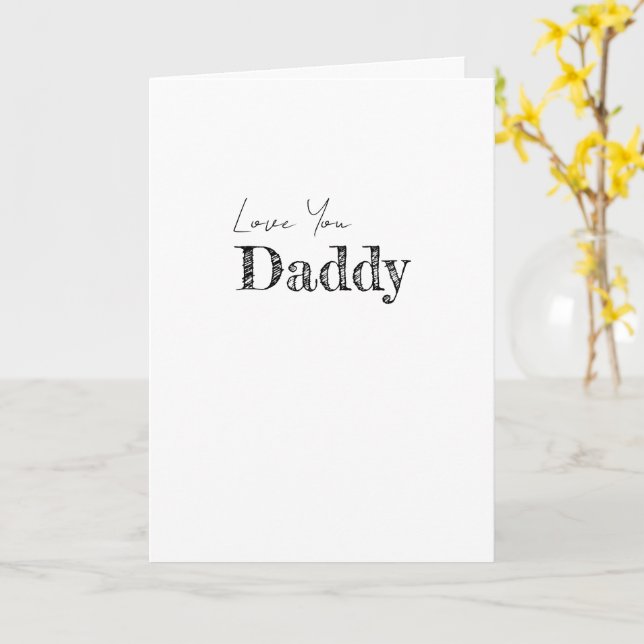 Älskar dig Pappa GLAD FARS DAG Modern Kort (Gul blomma)