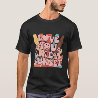 Älskar dig som estetiska ord på baksidan t shirt