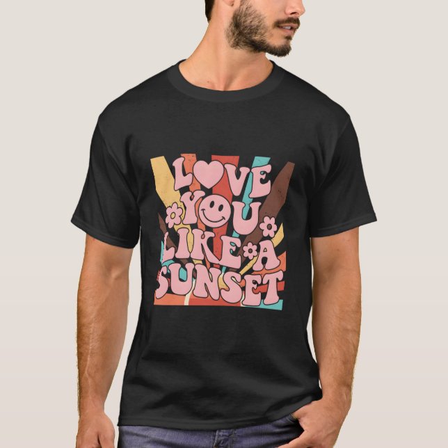 Älskar dig som estetiska ord på baksidan t shirt (Framsida)