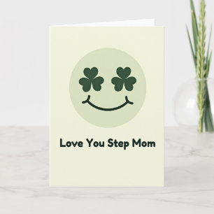 Älskar Dig Stepmamma Shamrock-kort Kort