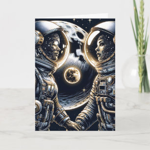 Älskar dig till månen och tillbaka Astronauter Kort