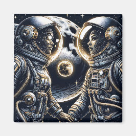 Älskar dig till månen och tillbaka | Astronauter Magnet