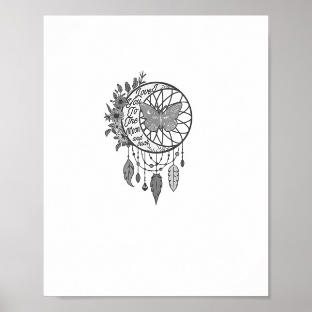 Älskar dig till månen och tillbaka Celestial Dröml Poster (Framsidan)