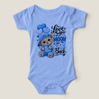 Älskar dig till månen och tillbaka Söt teddybjörn T Shirt