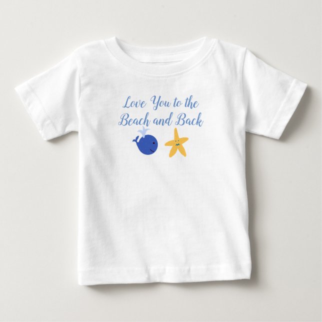 Älskar dig till stranden och tillbaka t shirt (Framsida)