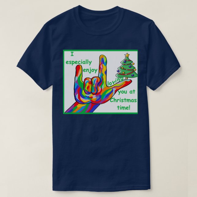 Älskar dig vid jul t shirt (Design framsida)