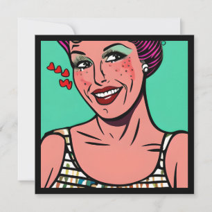 Älskar dig xoxo Retro Popkonst Kort
