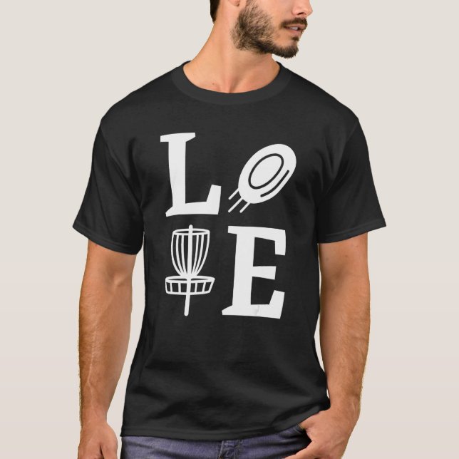 Älskar Disc Golf  Disc Golf T Shirt (Framsida)