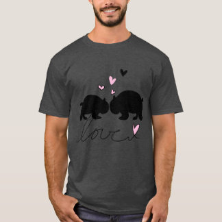 älskar djur pandas panda ikon vänner t shirt