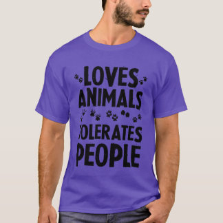 Älskar djurolererar människor pojke retro t shirt