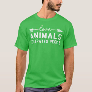 ÄLSKAR DJURVARMA MÄNNISKOR ÄLSKAR DJUR retro T Shirt