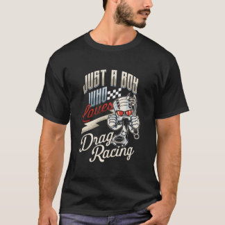 Älskar Dragracing Motorracing Dragracer T Shirt