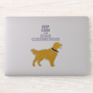 Älskar en Golden Retriever Klistermärken