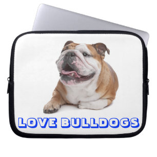 Älskar engelsk Bulldog Puppy Dog Bärbar Dator Fodr Laptop Fodral