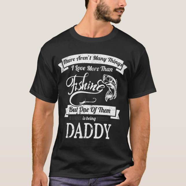 Älskar Fiske Att Vara Pappa Presenter T Shirt (Framsida)