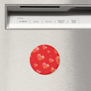 Älskar för evigt, röda hjärtan design magnet