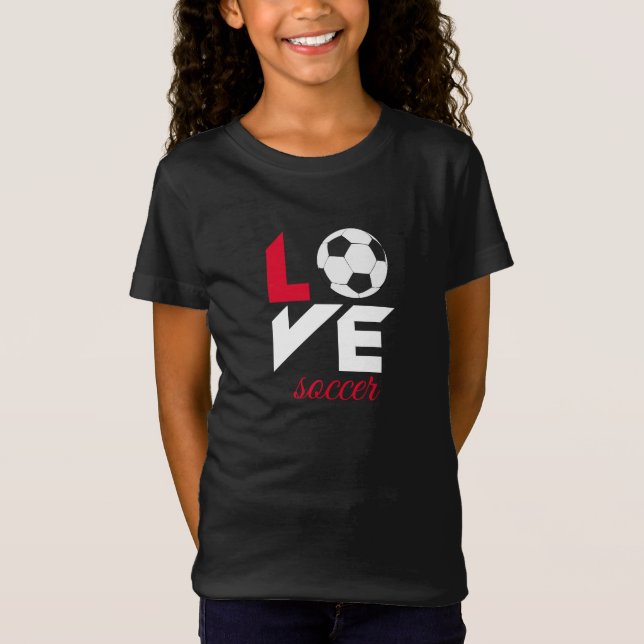 Älskar fotboll t shirt (Framsida)