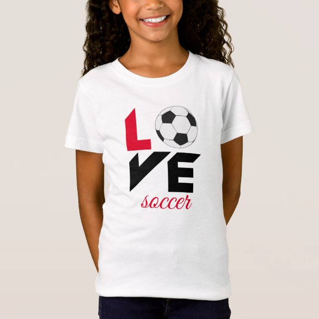 Älskar fotboll t shirt (Framsida)