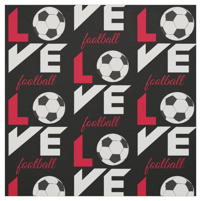 Älskar fotboll tyg (Provkarta)