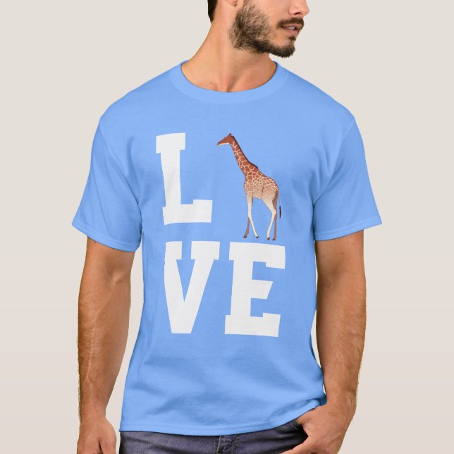 Älskar giraffer vänner t shirt (Framsida)