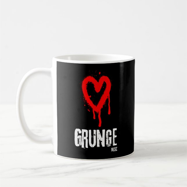 Älskar Grunge Musik Kaffemugg (Vänster)