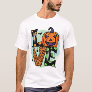 Älskar Halloween, Halloween, Skräck, Kostym T Shirt