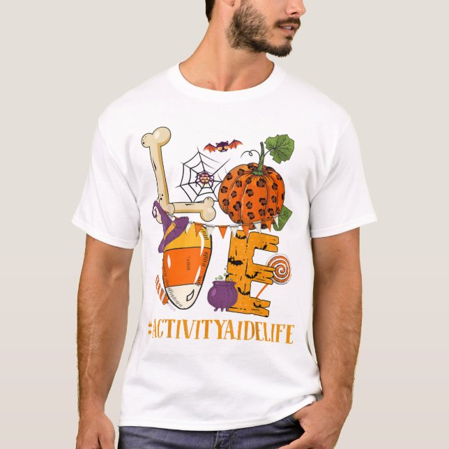 Älskar Halloween T Shirt (Framsida)