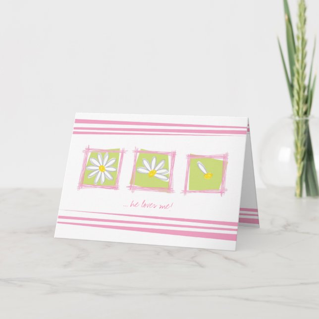 "Älskar han mig" inbjudningskort för möhippan (Framsida)