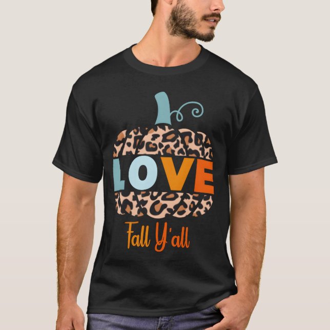 älskar hösten allesammans rolig t shirt (Framsida)