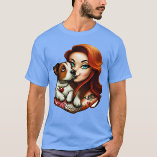 Älskar hund familj t shirt