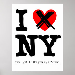 Älskar inte New York Roligt Affisch Skämt