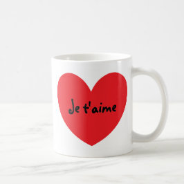 "Älskar jag dig" (i franskt) muggen Kaffemugg