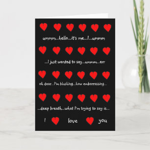 "Älskar jag dig" valentineskortet (Hugh lånstil) Helgkort