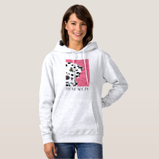 "Älskar jag fläck" - rosor, svart & vitdalmatianen T-shirt