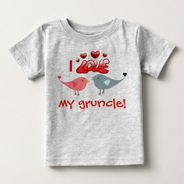 "Älskar jag min gruncle!",  med lovebirds Tröja (Framsida)