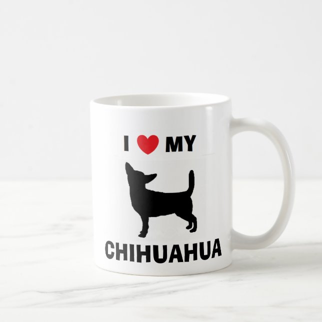 "Älskar jag muggen för min Chihuahua" Kaffemugg (Höger)