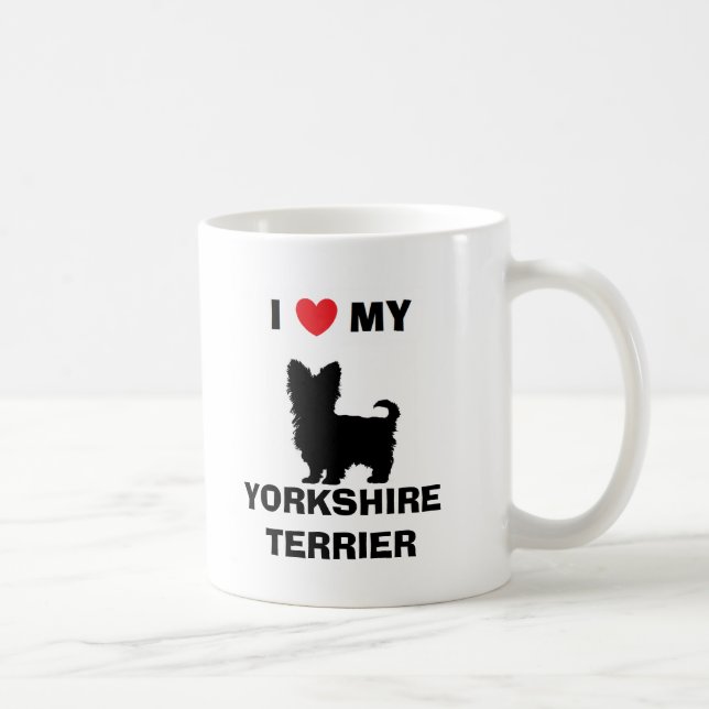 "Älskar jag muggen för min Yorkshire Terrier" Kaffemugg (Höger)