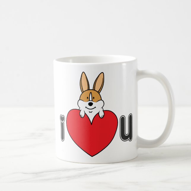 "Älskar jag muggen för U-" Corgikaffe Kaffemugg (Höger)