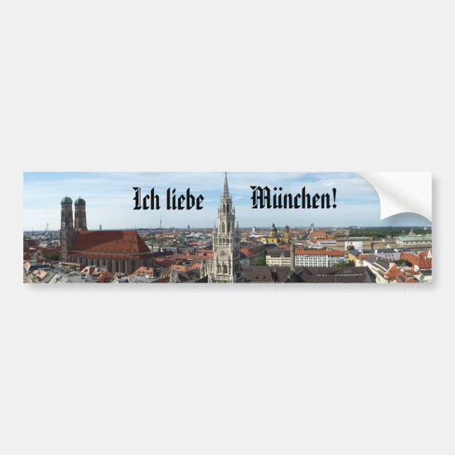 "Älskar jag Munich! "Bildekal Bildekal (Framsidan)