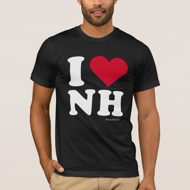 "ÄLSKAR JAG NH," "SOM JAG ÄLSKAR NEW HAMPSHIRE ", T-SHIRT (Framsida)