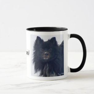 "ÄLSKAR JAG Pomeranians!", Vattenfärgmålningmug Mugg