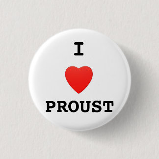 "Älskar jag Proust" knäppas emblem Knapp