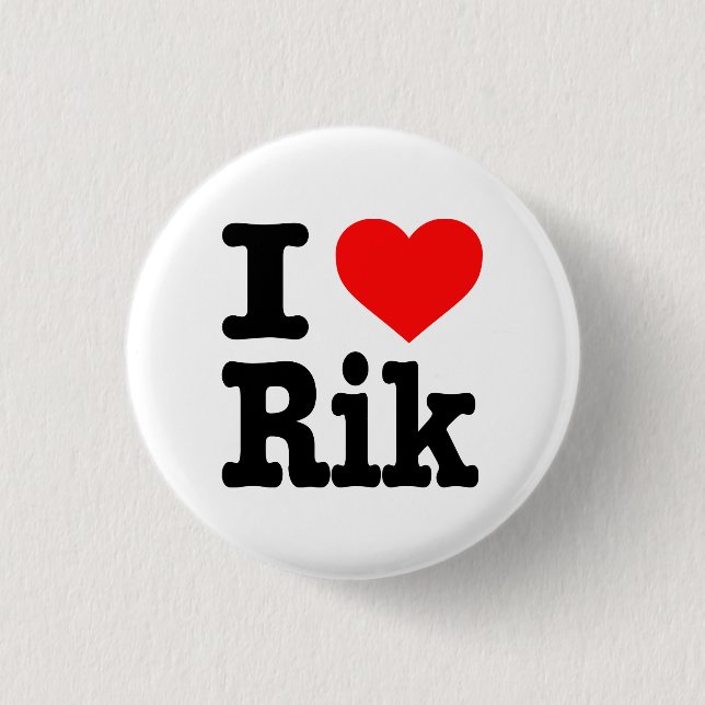 "ÄLSKAR JAG RIK ", KNAPP (Framsida)