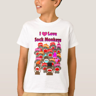 "ÄLSKAR JAG SOCK MONKEY" gåvor T-shirt