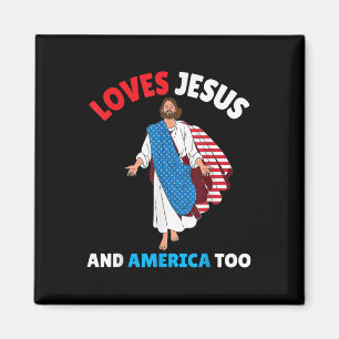Älskar Jesus & Amerika också 4:e Juli-dagen Ch Magnet